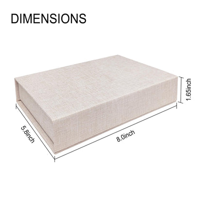 Sprsthai 5x7 Archival Photo Storage Box with Lid – Stackable Memory Keepsake Organizer for Photos, Certificates, Jewelry & Scrapbooking Supplies Beige