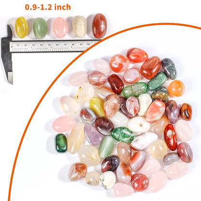 Natural Crystal and Healing Stones Set,36 Pc Agate Stones Rock Gemstones,Witches Reiki Energy Balancing Meditation Divination Home Decor DIY