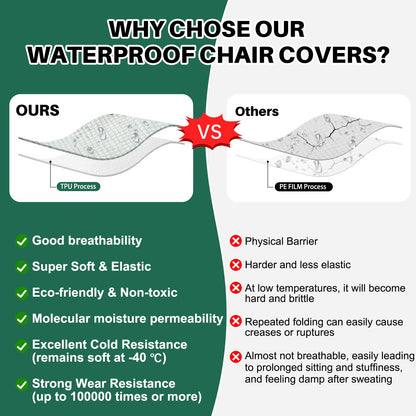 Dioxide Waterproof Chair Covers for Dining Chairs, Stretch Dining Chair Covers Set of 6, Parson Chair Slipcovers, Removable Washable Kitchen Chairs Seat Covers Protectors for Home Restaurant Banquet