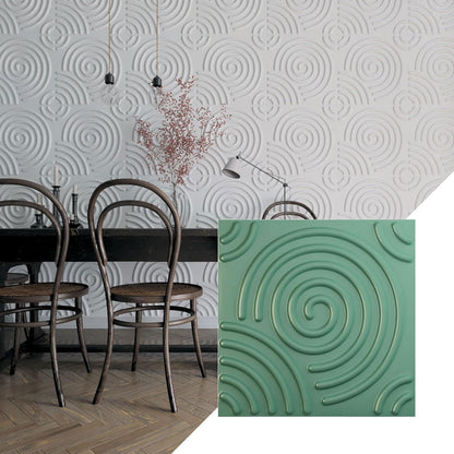 Ekena Millwork 19 5/8"W x 19 5/8"H Spiral EnduraWall Decorative 3D Wall Panel, Sea Mist (Covers 2.67 Sq. Ft.
