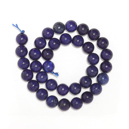 45pcs 8mm Natural Lapis Lazuli Gemstone Beads Energy Healing Crystal Round Loose Stone Beads for Jewelry Making, DIY Bracelets Necklaces