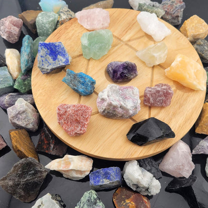 3.6lbs Bulk Natural Rocks for Tumbling,25Kinds Rocks Minerals Collections Raw Crystals Rough Stones for Polishing Gemstones Crystals and Healing Stones for Wicca Reiki (3.6lb(60-80pcs))