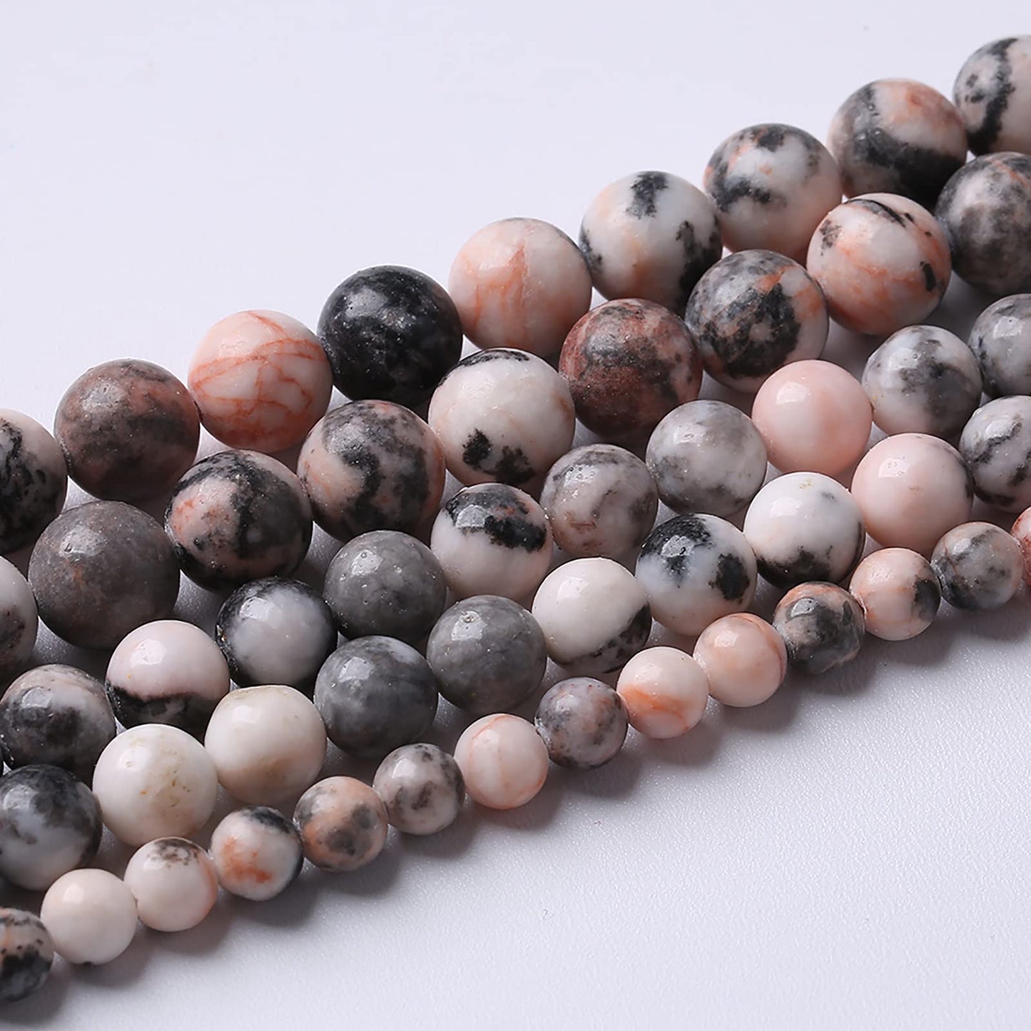 38pcs 10mm Natural Pink Zebra Jaspers Beads Round Loose Beads for Jewelry Making DIY Bracelet Crystal Energy Healing Power Stone (10mm, Pink Zebra Jaspers)