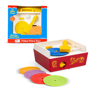 Fisher Price Classics - Record Player - Retro, Tactile Interactive Retro Toy for Kids, Girls, Boys, Toddlers, Baby, Preeschooler, Unisex 18 Months +