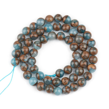 6mm Lake Blue Jade Natural Stone Beads Round Loose Beads for Jewelry Making Yochus DIY Beads Bracelet Necklace