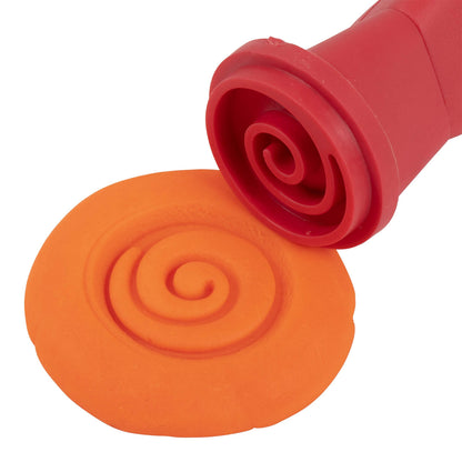 READY 2 LEARN Triangle Grip Stampers | Patterns | Set of 4 | Ages 2+ | Easy to Hold Paint and Dough Stampers for Kids