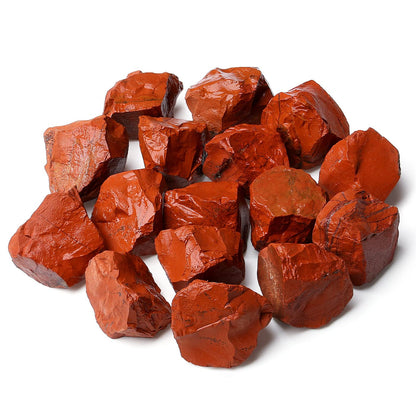 MAIBAOTA Natural Red Jasper Stone Raw Crystals Bulk Healing Crystal Stones 1" Raw Rough Gemstones Rocks for Tumbling Polishing Cutting