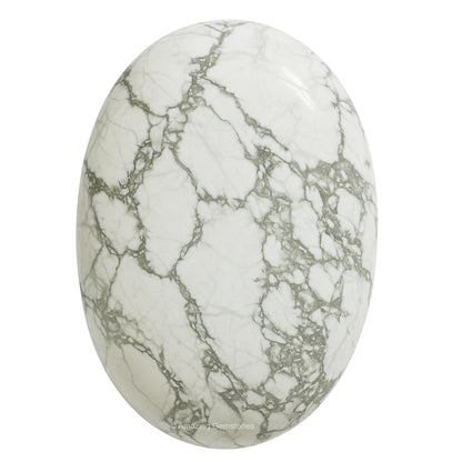 Amazing Gemstone Howlite Crystals and Healing Stones - Large Palm Stone Crystals Piedra - Crystal for Good Luck, Balanced Positive Energy, Meditation - Unique Stocking Stuffers Gifts for Women, Men