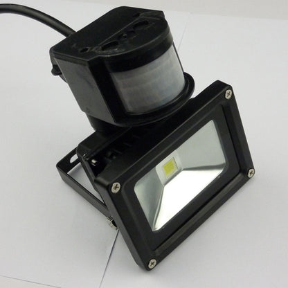 10W Outdoor PIR LED Security Light Flood Light - 39ft Detection Range 180 Degree PIR Motion Sensor - Warm White - Waterproof IP65