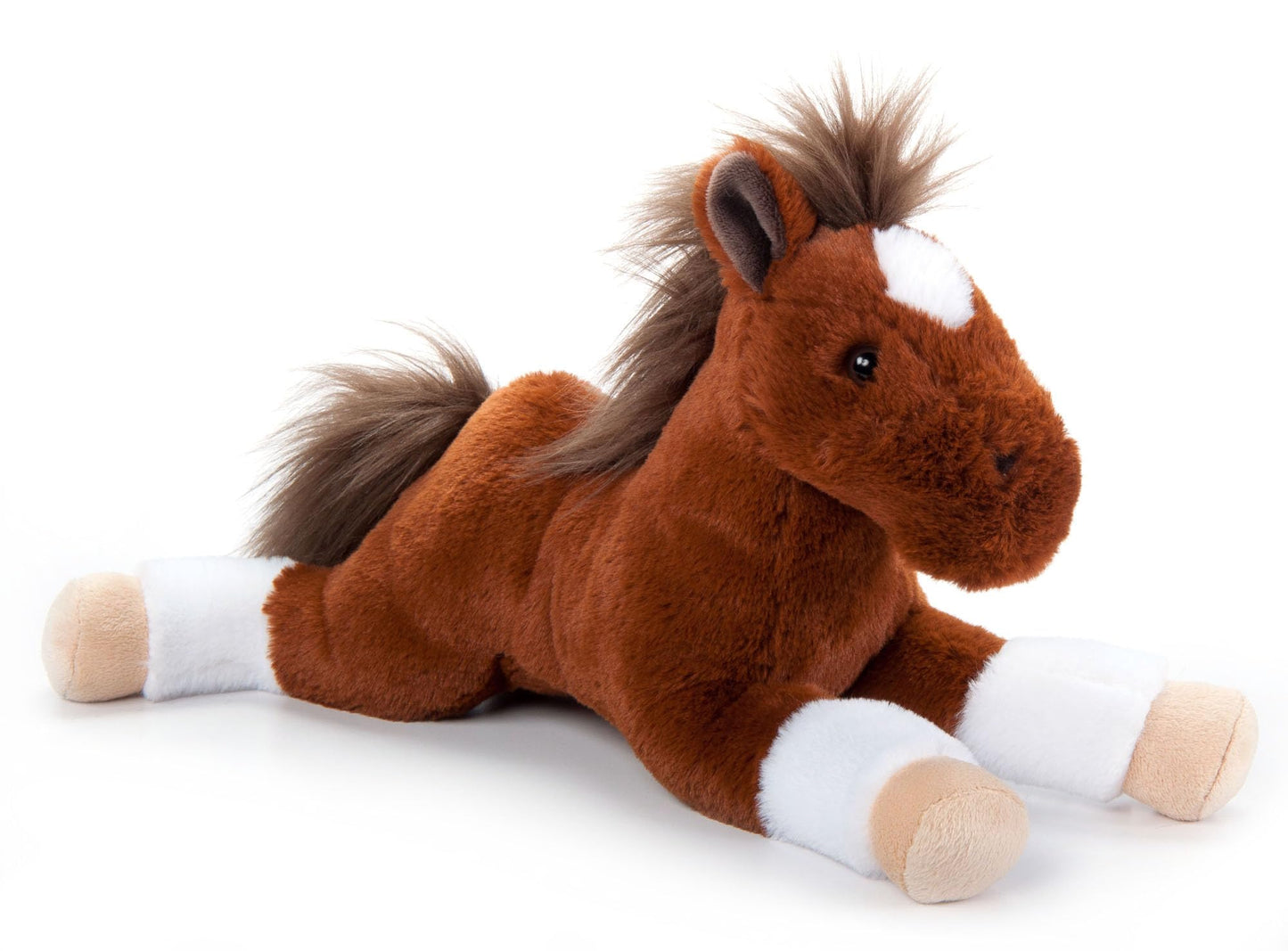 The Petting Zoo Floppy Chestnut Horse Stuffed Animal Plushie, Gifts for Kids, Wild Onez Barnyard Animals, Brown Horse Plush Toy, 16 inches