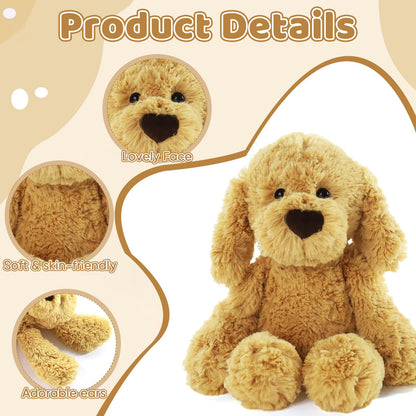 Furvana The Golden Retriever Plush, Dogs Stuffed Animals, 10" Golden Retriever Stuffed Animal, Ideal Christmas Animal Gift for Toddlers, Kids & Teens, for Ages 3-14
