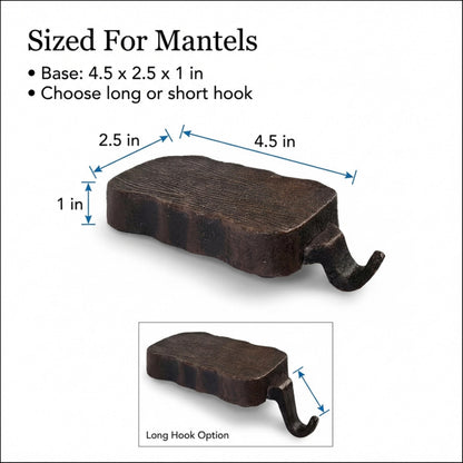 Lulu Decor, Low Profile Christmas Stocking Holders, Set of 2 Bases, Strong Heavy Stocking Holders (Log Design)