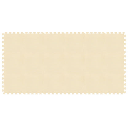 Yostrong® 18 Tiles Interlocking Puzzle Foam Baby Play Mat for Playing - EVA Babies Crawling Mat | Rubber Floor Work Out Mats for Home Gym. Beige. YOC-Jb18N