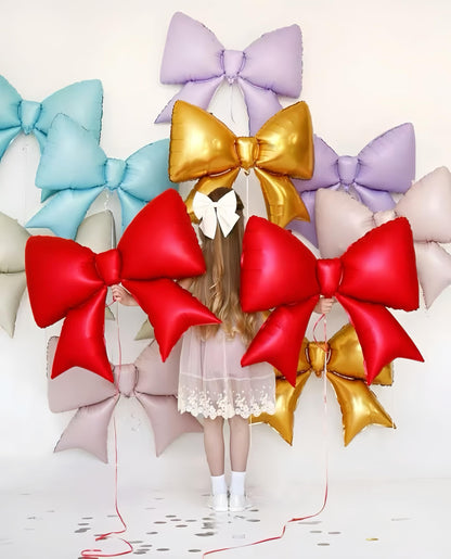 4Pcs Giant Pink Bow Balloons 38Inch/coquette Birthday Party Supplies/Pink Bachelorette Bridal Engagement Wedding Anniversary Supplies for Women/Valentine's Day Decor
