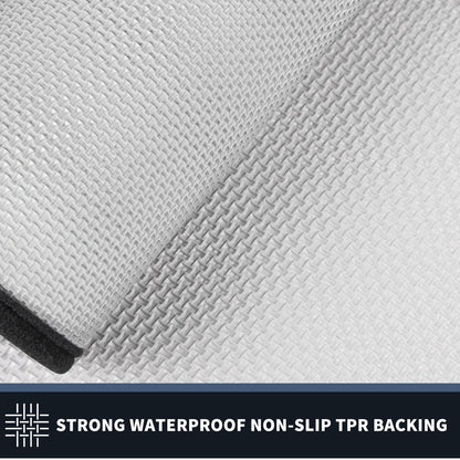 PURRUGS Dirt Trapping Door Mat 20" x 32", Non-Slip Machine Washable Entryway Rug, Entrance Mat, Indoor Front Door Mat, Super Absorbent Entry Rug for Muddy Shoes & Paws, Bluish Grey & Charcoal