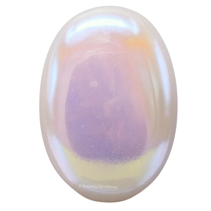 Amazing Gemstone Angel Aura Quartz Crystals and Healing Stones - Large Palm Stone Crystals Piedra - Crystal for Good Luck, Positive Energy, Meditation - Unique Stocking Stuffers, Gifts for Women, Men