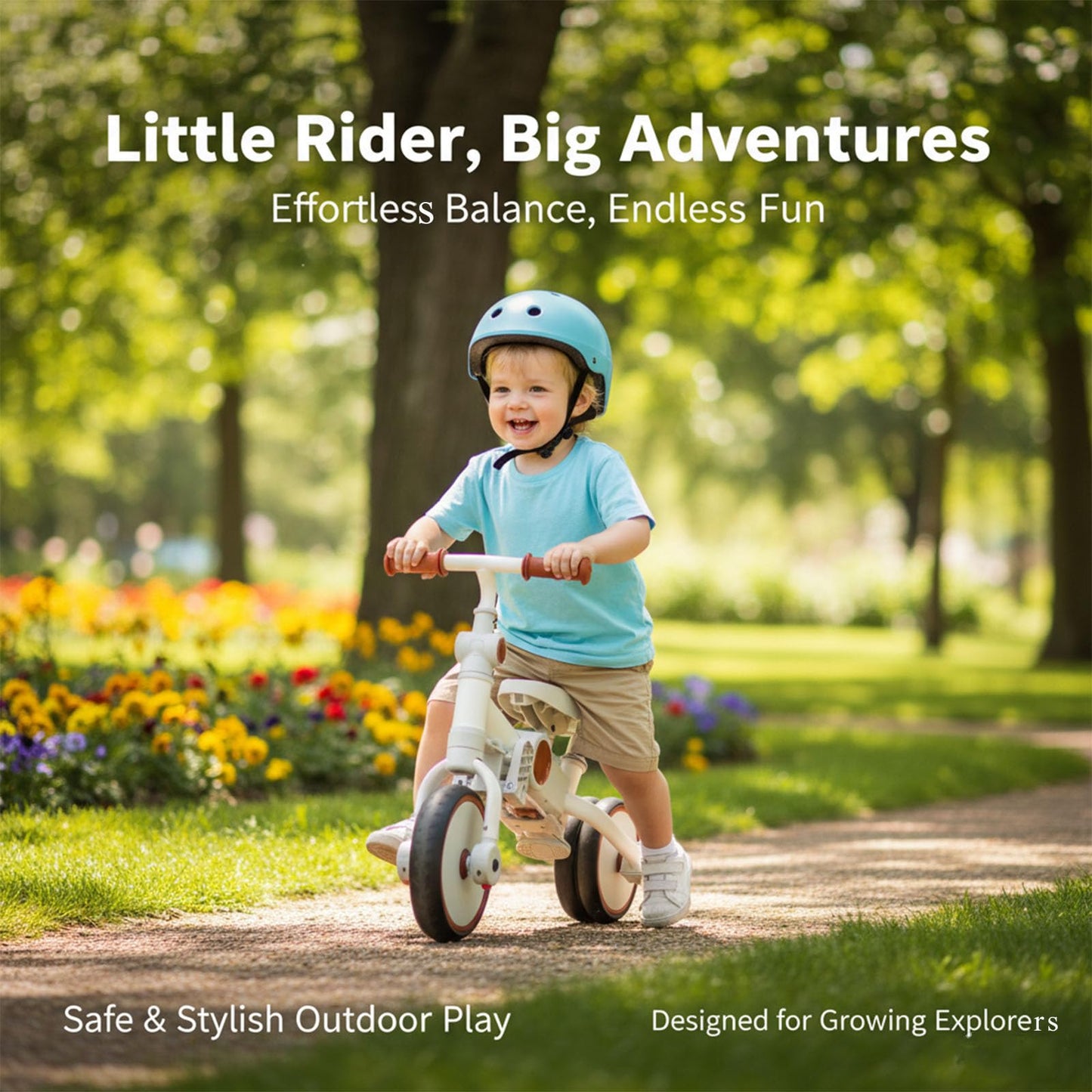 FVOJZQGD Toddler Push Foldable Tricycle with Canopy, 8 in 1 Balance Trike Baby Bike with Handle Toddler Tricycle for 1-3,Kids Folding Tricycles Chrismas and Birthday Gift for Boy and Girl Trike