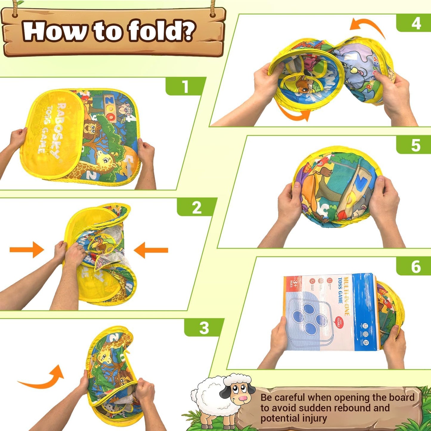3-in-1 Farm Animal Bean Bag Toss Game for Boy Toddler Ages 3 4 5 Year Old, Cornhole Bags Set for 3-5 Preschool Kid, Outdoor Play Outside Toys in Backyard Lawn, Indoor Family Party Game, Birthday Gifts