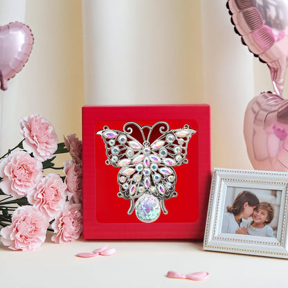 Mother's Day Butterfly Gifts for Mom, Rhinestones Crystal Butterfly Suncatcher Hanging Ornament Window Decor for Garden House, Unique Birthday Gifts for Her Mother-in-Law