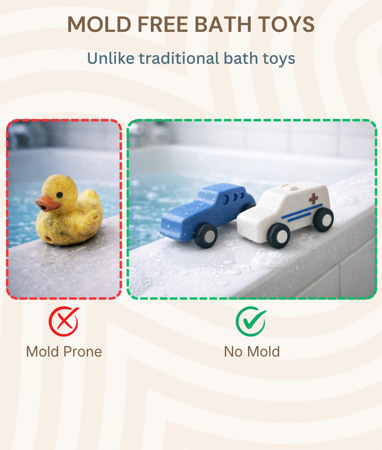 Silicone Toy Cars for Kids Ages 3+ – Soft, Safe Non-Toxic Silicone Cars with Smooth Rolling Wheels, Quiet Play, Push and Go Car Toys, Food Grade Silicone Toys, No Hole Bath Toy Mold Free, 5 Pack Set