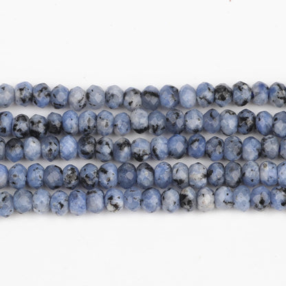 2 String 220PCS 3x5mm Natural K2 Color Beads for Jewelry Making, Songxi Facted Loose Gemstone Beads for DIY Bracelet Necklace Making Supplies with Energy Healing Chakra Power