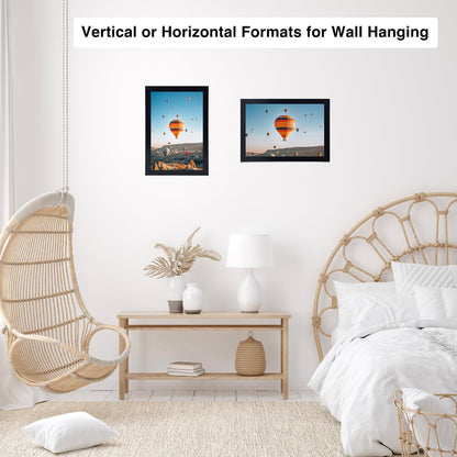 JCJMY 8.5x11 inch Picture Frame Black for Certificate Poster and Photo, Horizontal and Vertical Formats for Wall Hanging or Tabletop, 8.5x11 Frame with Shatter Resistant Plexiglass, Black