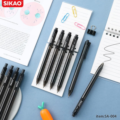 Sikao Black Pens Bulk, 60 Pack Retractable Ballpoint Pens, Black Ink 1.0mm Medium Point, Smooth Writing No-Smear, Click Pens for Teachers, Students, Restaurant Servers School & Office Supplies