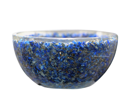 Amazing Gemstone Lapis Lazuli Orgonite Orgone Crystal Gemstone Bowl - 3" Orgonite Lapis Lazuli Crystal Bowl for Meditation, Crystals and Healing Stones Gift and Protection