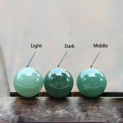 HL1971 Natural Jade Bracelet for Women Gradient Green Jade Bead Elastic Bracelet, Suitable for Christmas, Thanksgiving