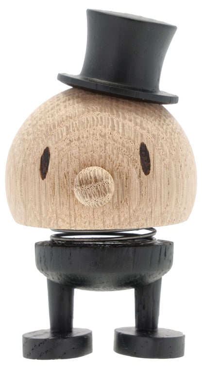 Hoptimist Wedding Groom Raw Oak, Wood, Home Decor Ornament - Scandinavian Design, Wood W/Metal Spring, Small - Creates cheerful movement