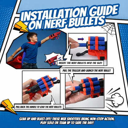 Superhero Toy Set – Includes 2 Shooters, 2 Gloves, and 1 Cape – Ideal for Indoor and Outdoor Costume Role-Playing & Imaginative Play