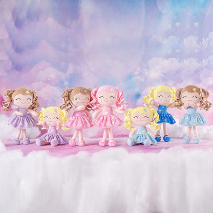 Gloveleya Baby Doll Girl Gift – Soft Plush Princess Doll with Pink Star Dress, Snuggly First Baby Doll for Girls, Stuffed Animal Plush Toy for Toddlers, Birthday Gift, Christmas Galaxy Series