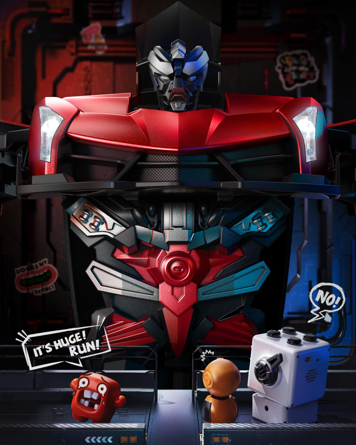 Veeniix V992 Transform Remote Control Car,Transform Robot RC Cars,1:14 Scale,2-in-1 Robot Toy Car with Sound & Light,Gesture Sensing,Automatic Deformation,Great Gifts Toys for Boys and Girls 4-6 (Red)