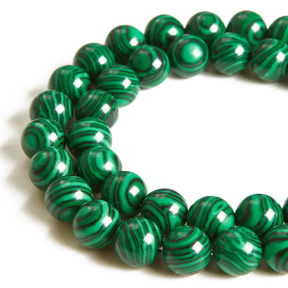 100pcs 6mm Malachite Beads Natural Gemstone Beads Round Loose Beads for Jewelry Making
