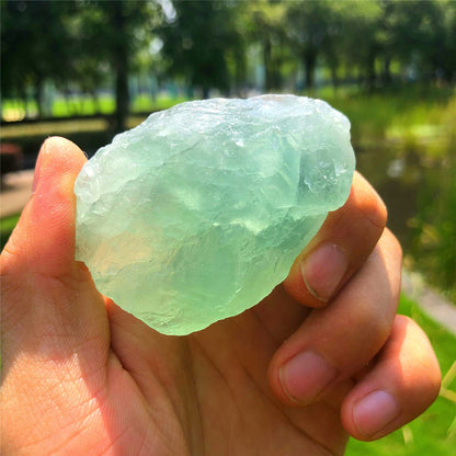 Simurg Raw Green Fluorite Stone 1lb ‌Aroma Stone Rough Crystal - Green Fluorite for Cabbing, Tumbling, Cutting, Lapidary, Polishing, Reiki Crystal Healing