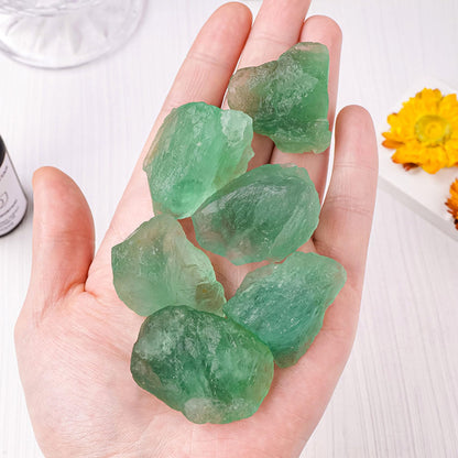 Light Green Fluorite Raw Crystals Healing Crystals Natural Rough Stones 1.2-2" for Tumbling, Fountain Rocks, Yoga, Meditation, Polishin, Gift 27