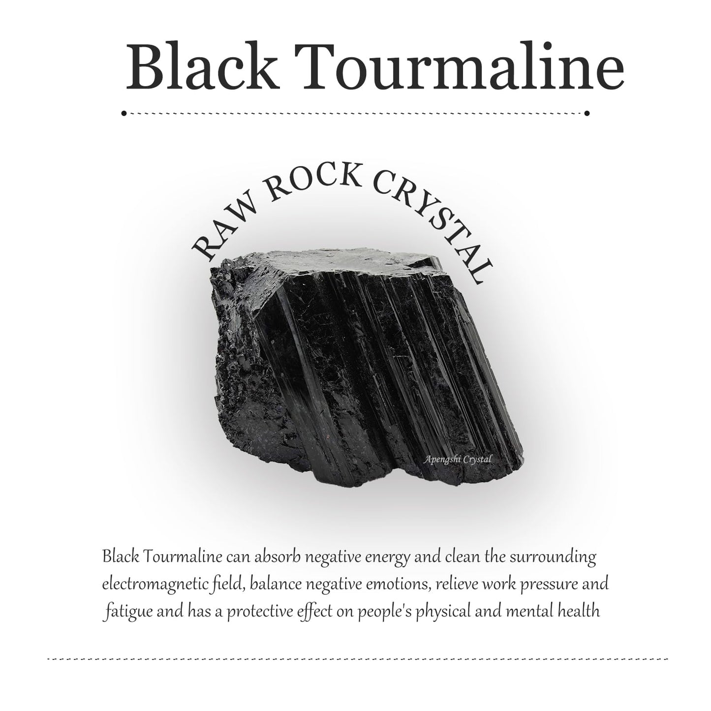 Apengshi 2PCS Natural Raw Black Tourmaline Crystal Healing Protect Your Energy Rough Black Tourmaline Crystal for Meditation Chakra Balance Tumbling Polishing Fountain Garden Decor