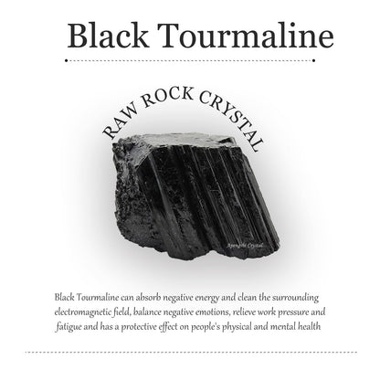 Apengshi 2PCS Natural Raw Black Tourmaline Crystal Healing Protect Your Energy Rough Black Tourmaline Crystal for Meditation Chakra Balance Tumbling Polishing Fountain Garden Decor