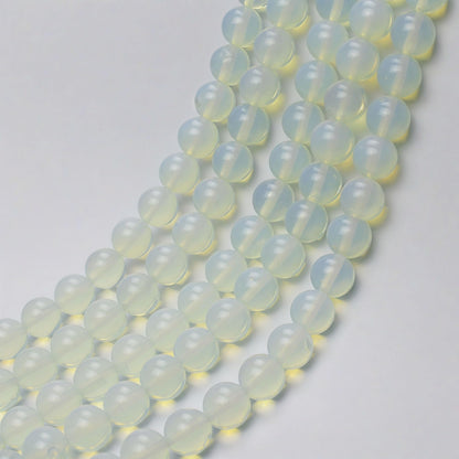 MJDCB Synthetic Opal Round Crystal Energy Stone Beads Healing Power for Jewelry Making (10mm)