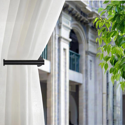 Curtain Tiebacks Hooks Wall Mounted, Curtain Holdbacks Screw-in, Curtain Holders for Drapes, Curtain Pull Backs, Curtain Tie Backs 304 Stainless Steels, 2pcs Black