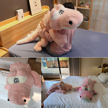 Hofun4U Alligator Plush Pillow, 38 inch Alligator Stuffed Animal, Home Decoration Christmas Valentine’s Birthday Gift for Boys Girls Adults Kids (Pink)