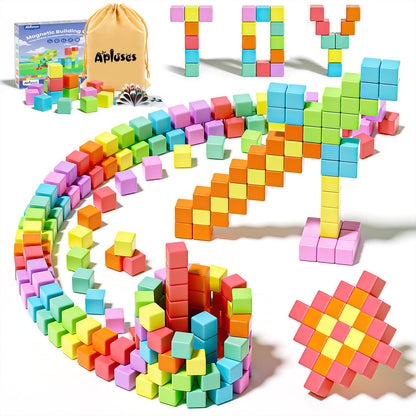 Apluses Magnetic Blocks, Magnet Building Cubes for Toddlers Ages 3-5, STEM Educational Sensory Autism Montessori Preschool Toys, Gifts for Kids Ages 4-8 Year Old Boys and Girls