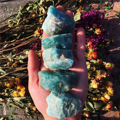 Simurg Raw Amazonite Stone 1lb ‌Aroma Stone Rough Amazonite Crystal for Cabbing, Tumbling, Cutting, Lapidary, Polishing, Reiki Crystal Healing