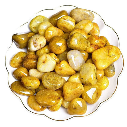 Erliway Topaz Healing Crystal Stones, 1.25-2.0" Large Reiki Healing Gemstones Natural Tumbled Polished Stones for Energy Witchcraft Therapy Meditation