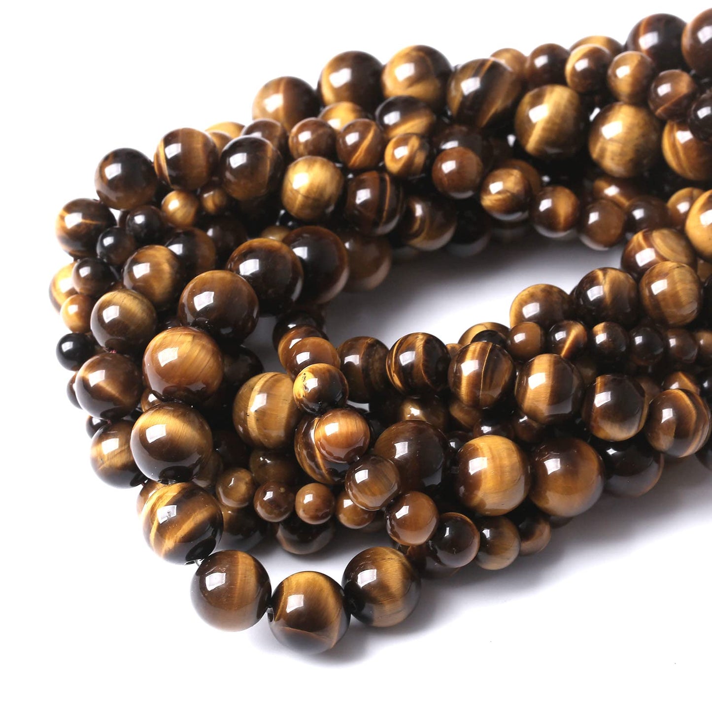 36PCS 10MM AAA Yellow Tiger Eye Stone Beads Natural Gemstone Bead Crystal Healing Energy Jewelry Making DIY 15 inches