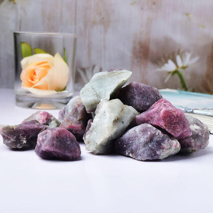 Plum Blossom Tourmaline Raw Crystals Healing Crystals Natural Rough Stones 1.2-2" for Tumbling, Fountain Rocks, Yoga, Meditation, Polishin, Gift 30