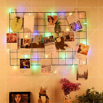 JMTGNSEP 50LED 20 Photo Clips String Fairy Lights Battery Powered Decoration for Living Bedroom Indoor Christmas Party Wedding for Photo Picture Hanging Display, Battery Operated (16ft Warm White)
