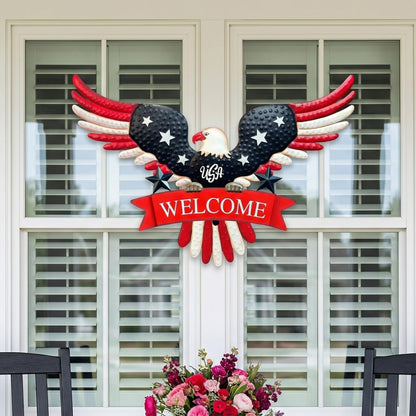 4th of July Decorations Outdoor,37" Americana Eagle Metal Decorative Garden Stakes for Memorial Day Independence Day Patriotic Garden Decor, Red White Blue 250th Anniversary Welcome Yard Signs