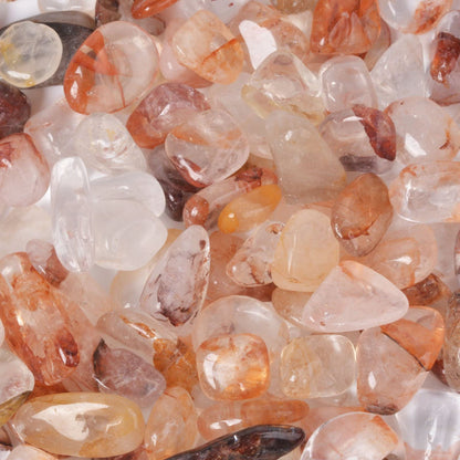 Natural Red Phantom Quartz Polished Chips Crushed Tumbled Stone Crystal Healing Embellishments 100 grams