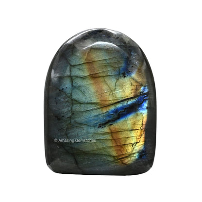 Amazing Gemstone Labradorite Crystal Standing Palm Stone - Labradorite Palm Stones and Crystals, A++ Grade Gemstones and Crystals - Healing Crystals and Healing Stones Office Home Decor Gifts